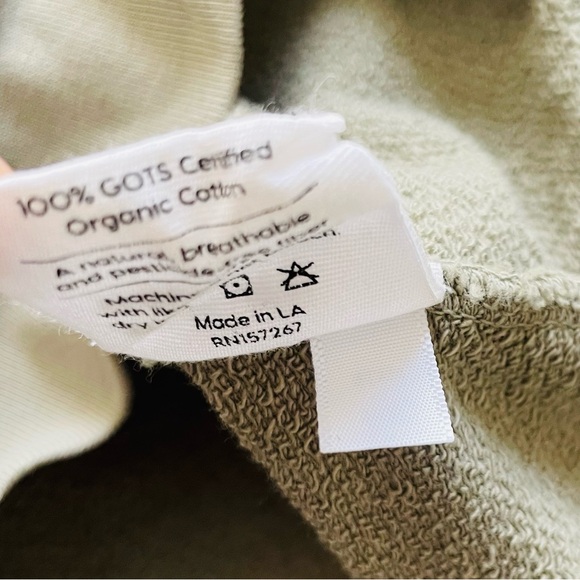 Mate the Label SMALL organic cotton full zip pocketed hoodie in green - Picture 7 of 7